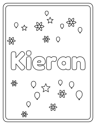 Kieran Name Coloring Page