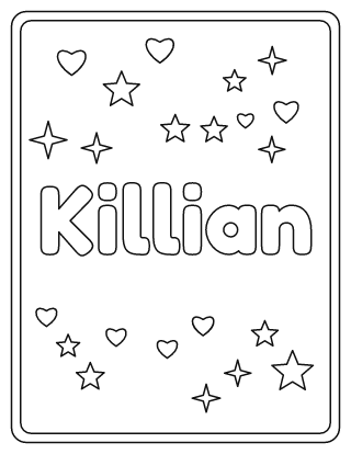Killian Name Coloring Page