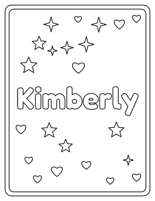 Kimberly Name Coloring Page