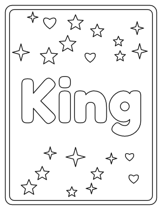 King Name Coloring Page