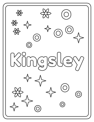 Kingsley Name Coloring Page
