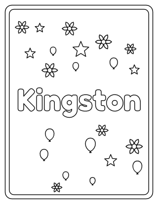 Kingston Name Coloring Page