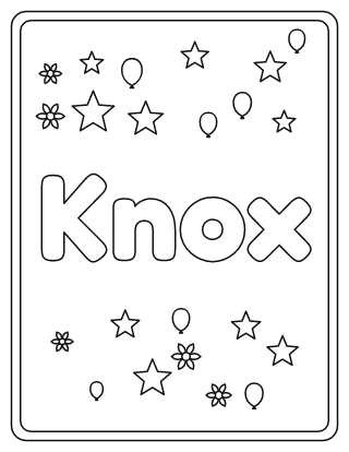 Knox Name Coloring Page