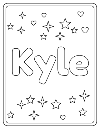Kyle Name Coloring Page