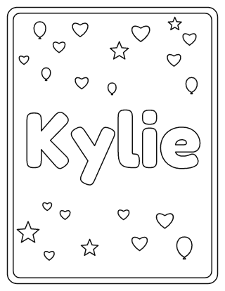 Kylie Name Coloring Page