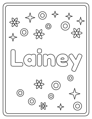 Lainey Name Coloring Page