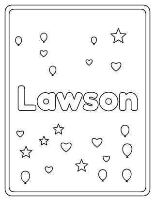 Lawson Name Coloring Page
