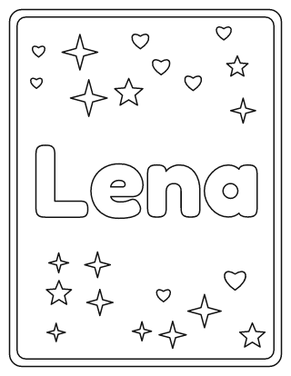 Lena Name Coloring Page