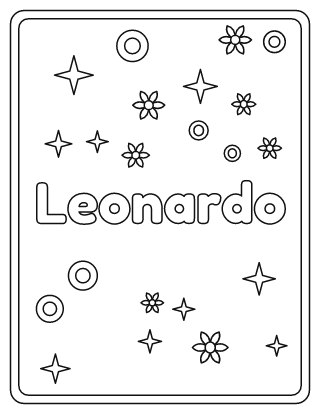 Leonardo Name Coloring Page