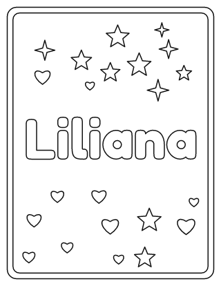 Liliana Name Coloring Page