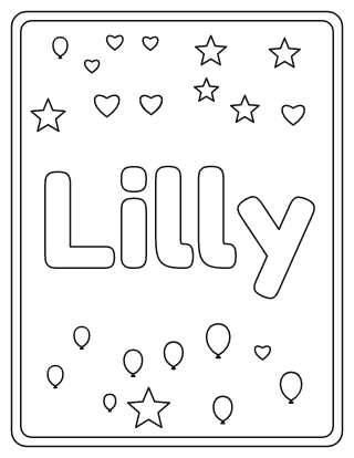 Lilly Name Coloring Page