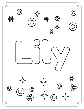 Lily Name Coloring Page