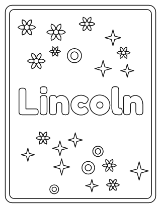 Lincoln Name Coloring Page