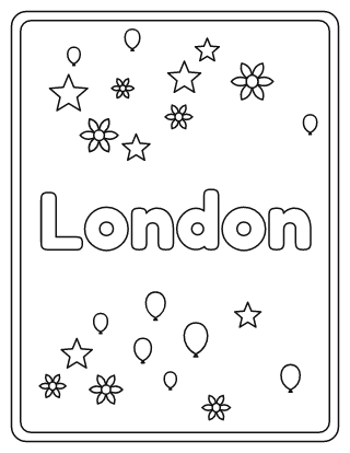 London Name Coloring Page