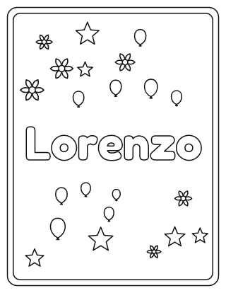 Lorenzo Name Coloring Page
