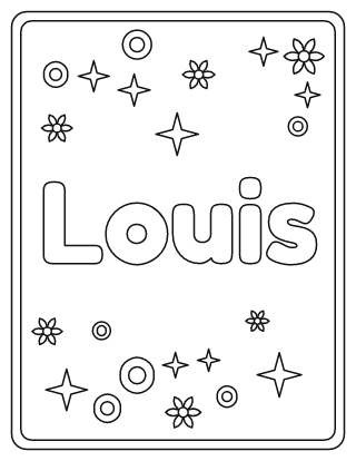 Louis Name Coloring Page