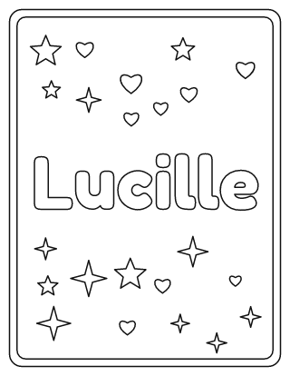 Lucille Name Coloring Page