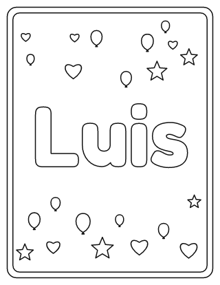 Luis Name Coloring Page
