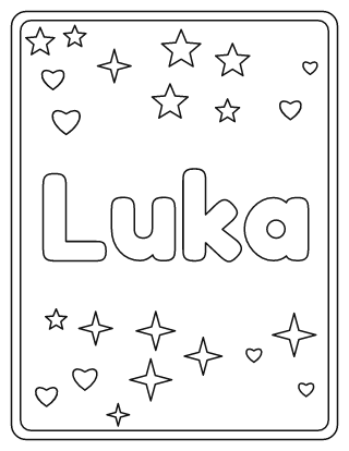 Luka Name Coloring Page