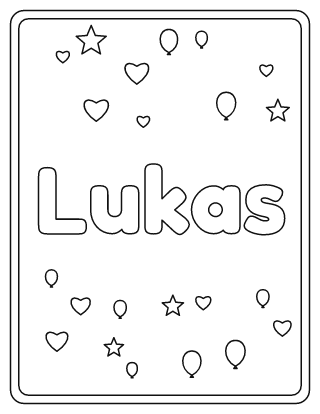 Lukas Name Coloring Page