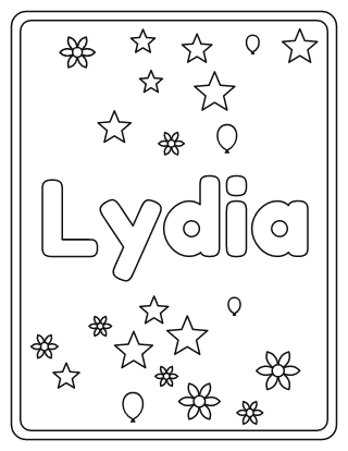 Lydia Name Coloring Page