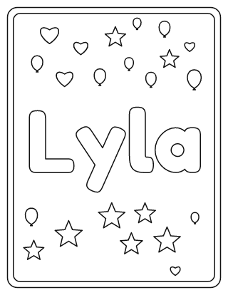 Lyla Name Coloring Page