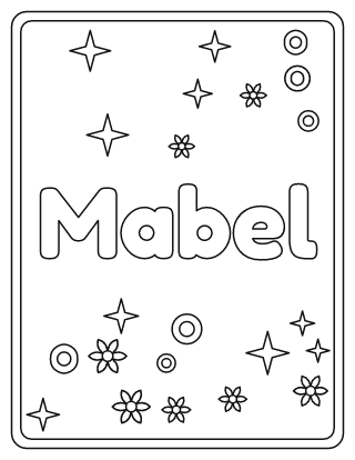 Mabel Name Coloring Page