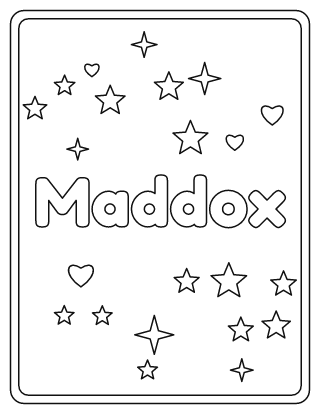 Maddox Name Coloring Page
