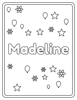 Madeline Name Coloring Page