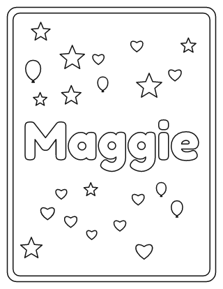 Maggie Name Coloring Page
