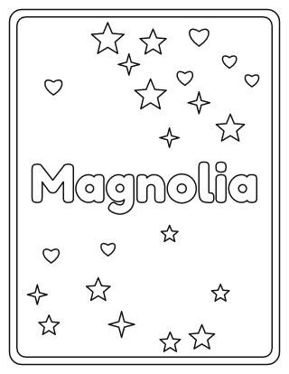 Magnolia Name Coloring Page