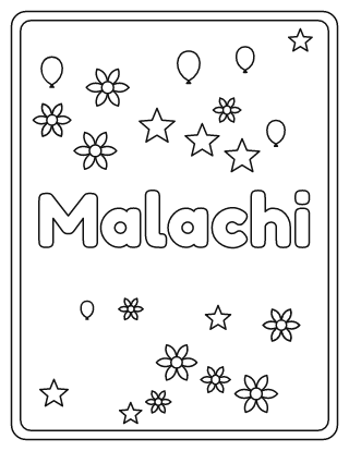 Malachi Name Coloring Page
