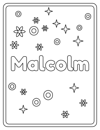 Malcolm Name Coloring Page