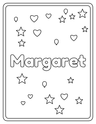 Margaret Name Coloring Page