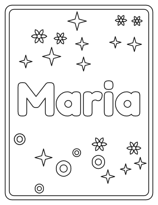 Maria Name Coloring Page