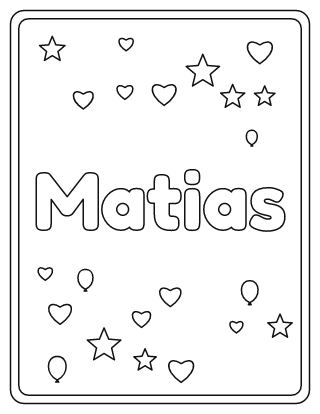 Matias Name Coloring Page