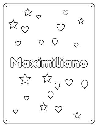Maximiliano Name Coloring Page