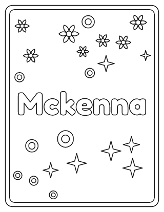 Mckenna Name Coloring Page