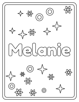 Melanie Name Coloring Page