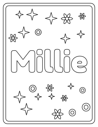 Millie Name Coloring Page