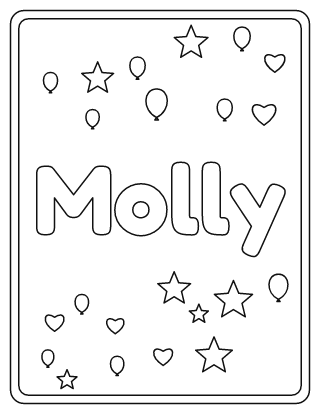 Molly Name Coloring Page
