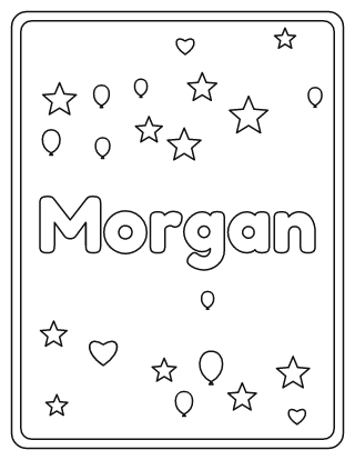 Morgan Name Coloring Page