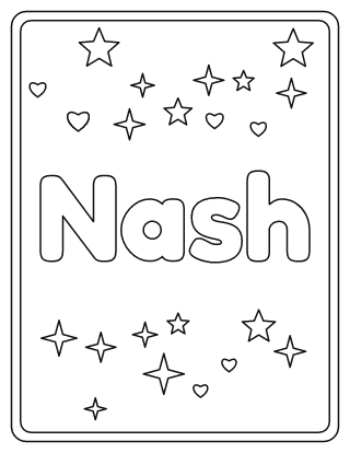 Nash Name Coloring Page