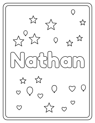 Nathan Name Coloring Page