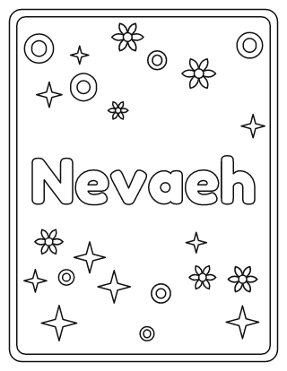 Nevaeh Name Coloring Page
