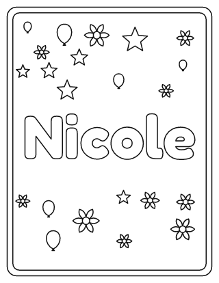 Nicole Name Coloring Page