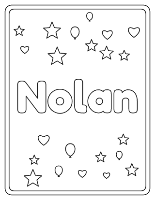 Nolan Name Coloring Page
