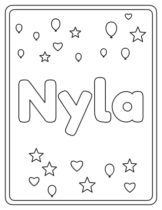 Nyla Name Coloring Page