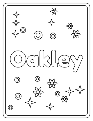 Oakley Name Coloring Page