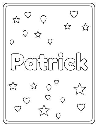 Patrick Name Coloring Page